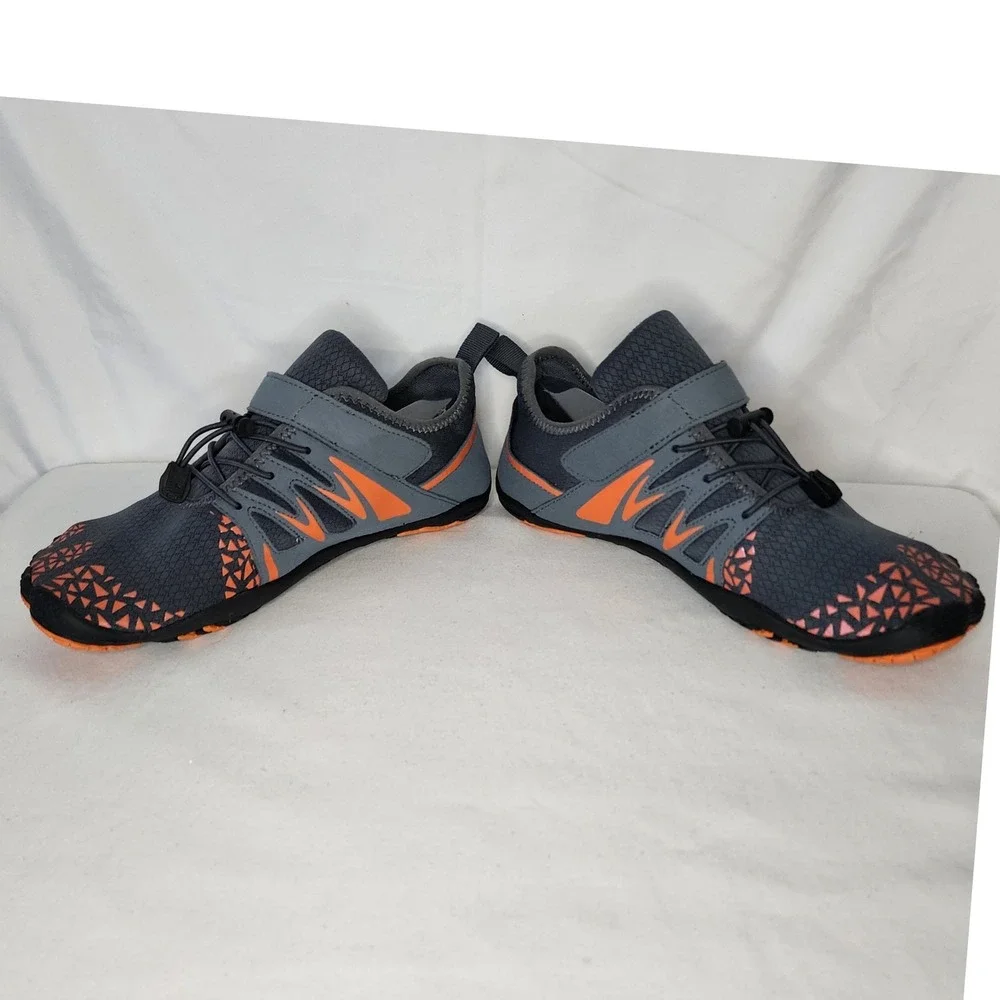 Sport Water Shoes Quick-Dry Barefoot Aqua Socks Beach Swim Gray Orange 42 - Picture 2 of 7